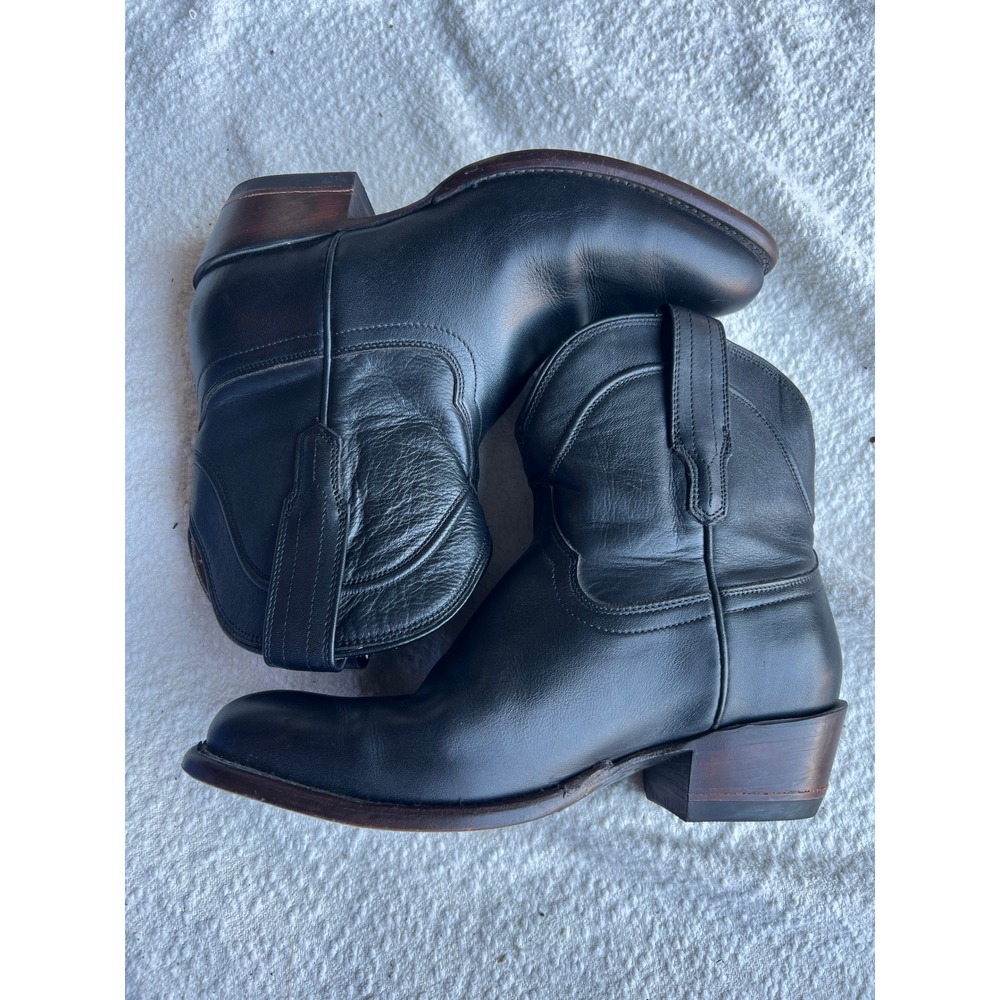 Tecovas The Penny Black Leather Western Ankle Boots 6.5B